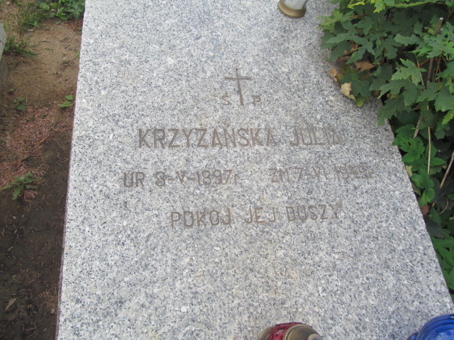 Julia Krzyżańska 1897 Końskie - Grobonet - Wyszukiwarka osób pochowanych