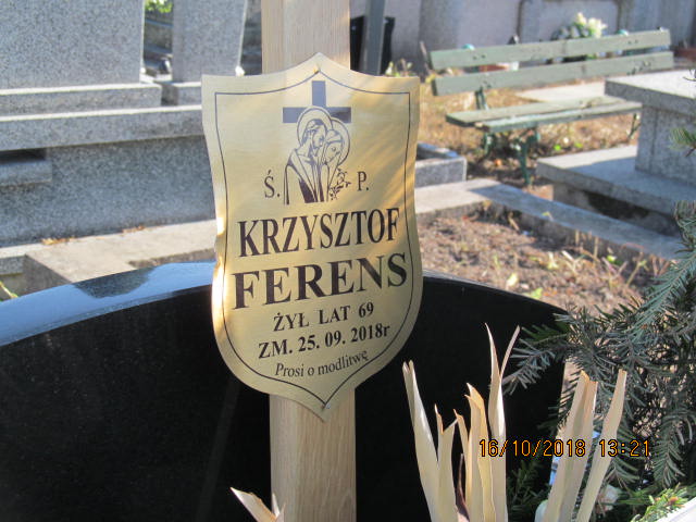 Krzysztof Ferens 1949 Końskie - Grobonet - Wyszukiwarka osób pochowanych