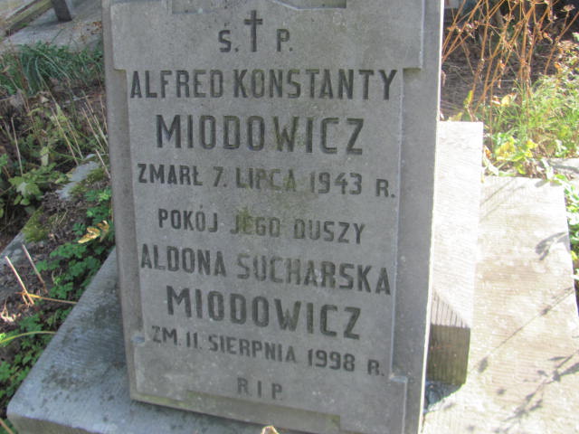 Alfred Miodowicz 1929 Końskie - Grobonet - Wyszukiwarka osób pochowanych