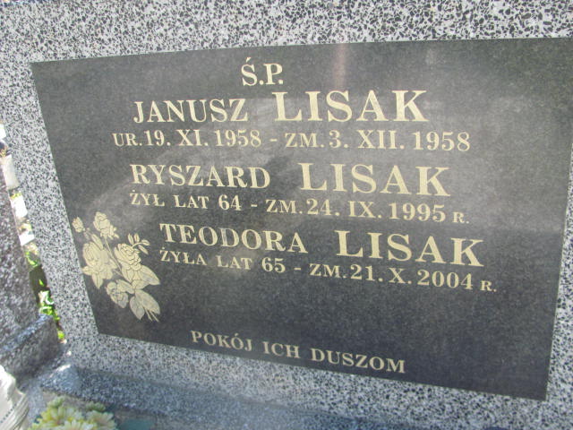 Janusz Lisak 1958 Końskie parafialny - Grobonet - Wyszukiwarka osób pochowanych