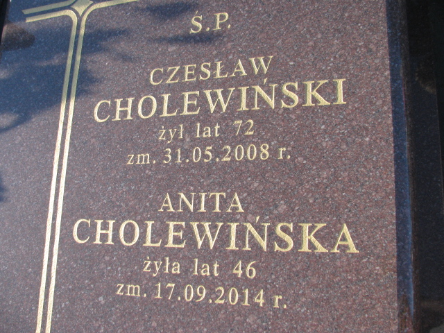 Anita Cholewińska Końskie parafialny - Grobonet - Wyszukiwarka osób pochowanych